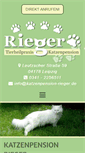 Mobile Screenshot of katzenpension-rieger.de