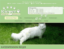 Tablet Screenshot of katzenpension-rieger.de